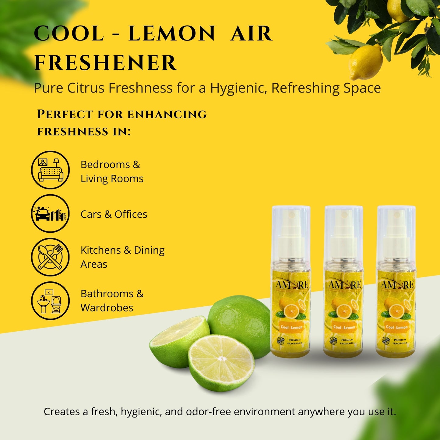 Cool - Lemon  Multi-Purpose Air Freshener